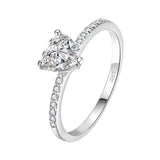 Anel Solitário em Prata Floria Com Zircônias