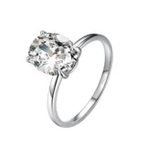 Anel Solitário em Prata Harriet Com Zircônia