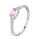 Anel Solitário em Prata Ila Com Moonstone