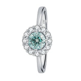 Anel Solitário em Prata Laure Com Moissanites