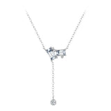 Colar de Prata Exquisite Com Zircônias