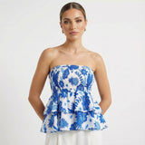 Cropped Babadinho Estampado Tropical