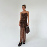 Vestido Longo Estampado Onça