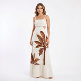 Vestido Longo Estampado Tropical