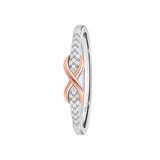 Anel de Prata Infinity Com Zircônia