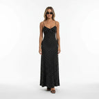 Vestido Longo Poá Martine