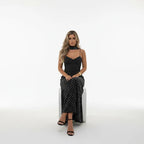 Vestido Longo Poá Martine