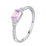 Anel Solitário em Prata Ila Com Moonstone