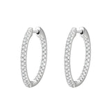 Brinco de Argola Ariane em Prata Com Zircônia
