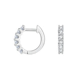 Brinco de Argola Astrid em Prata 925 Com Moissanites