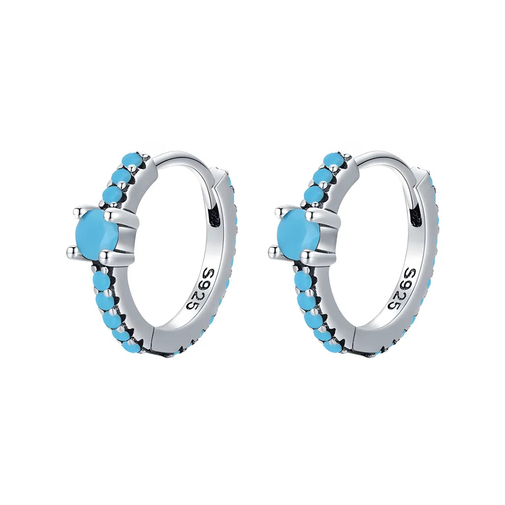 brinco-de-argola-vintage-em-prata-com-turquesa-no-fundo-branco