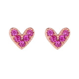 Brinco de Prata Rose Com Zircônia