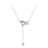 Colar de Prata Exquisite Com Zircônias