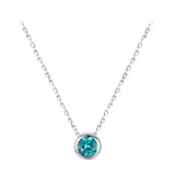 Colar de Prata Ingrid Com Zircônia Azul