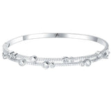 Pulseira de Prata Nichele Com Zircônias