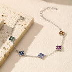 pulseira-de-prata-trevo-com-zirconia-colorida-foto-de-cima-aberta