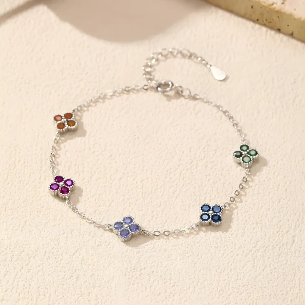 pulseira-de-prata-trevo-com-zirconia-colorida-foto-de-cima