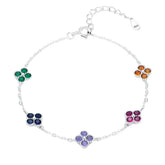 pulseira-de-prata-trevo-com-zirconia-colorida-no-fundo-branco