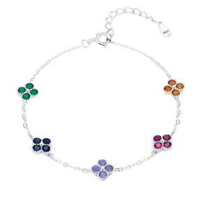 pulseira-de-prata-trevo-com-zirconia-colorida-no-fundo-branco