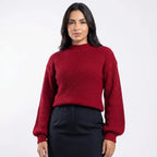 sueter-feminino-em-trico-com-manga-bufante-cereja-frente