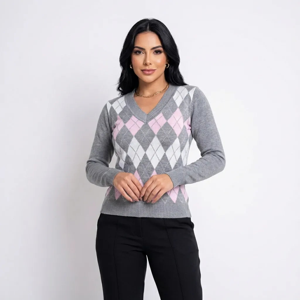 sueter-feminino-em-trico-xadrez-audrey-frente