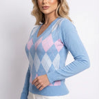 sueter-feminino-em-trico-xadrez-matiel-lado-perto