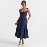 Vestido Corset Midi Navy