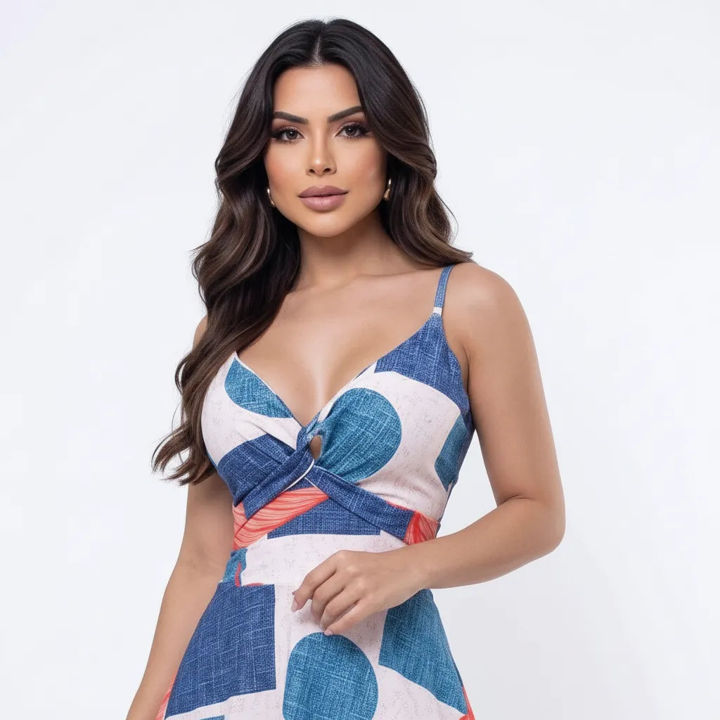 Vestido Curto Estampado Bella