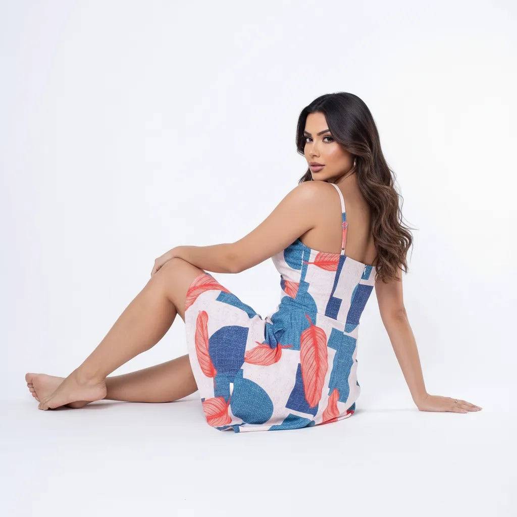 Vestido Curto Estampado Bella