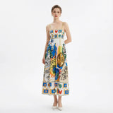 Vestido Midi Estampado Paola