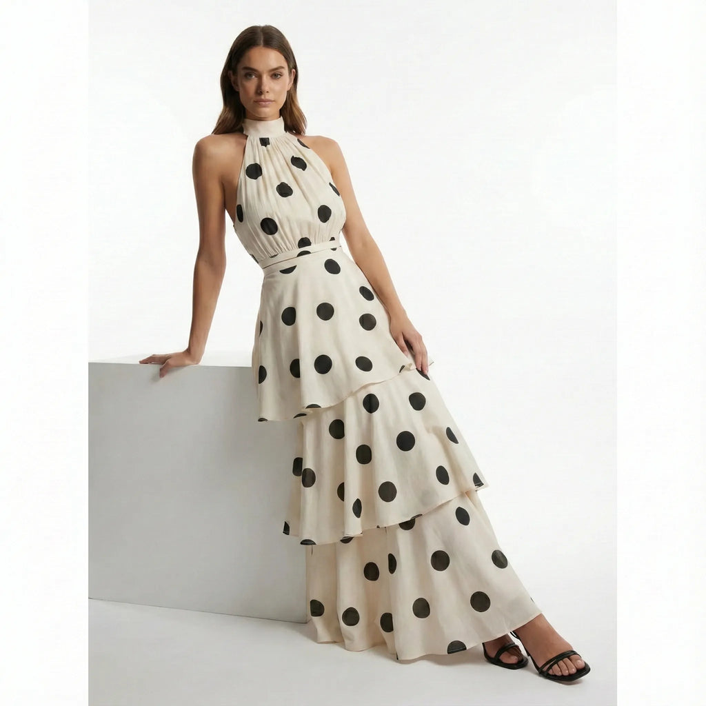 Vestido Midi Poá Leticia