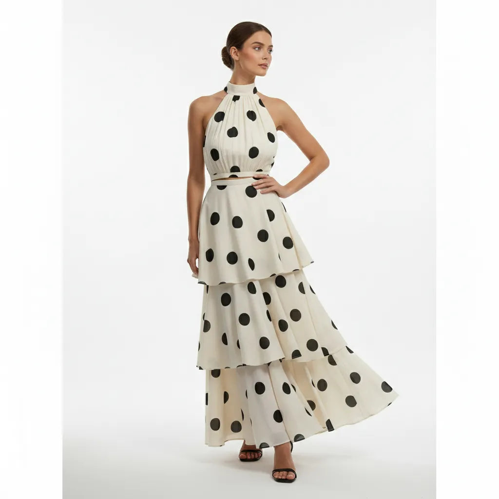 Vestido Midi Poá Leticia