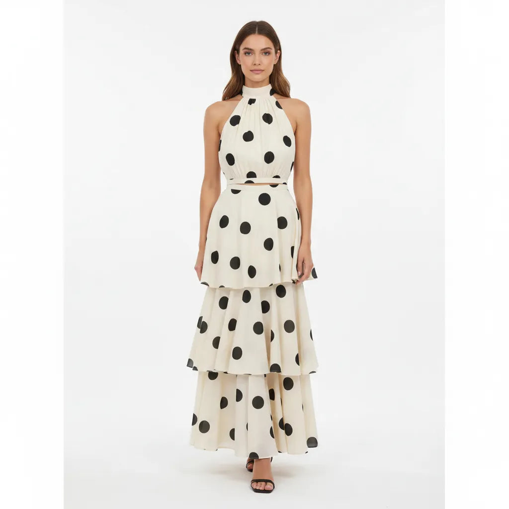 Vestido Midi Poá Leticia